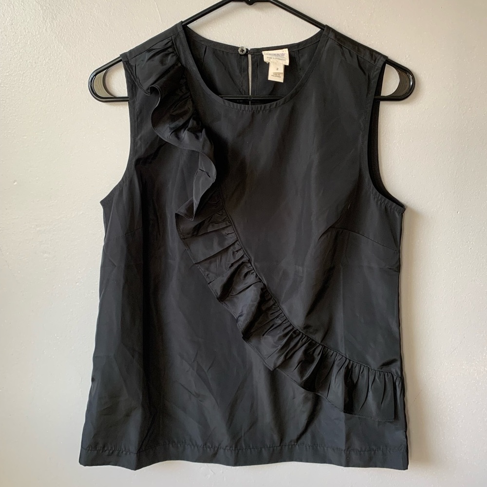 J.Crew Sleeveless Ruffle Blouse